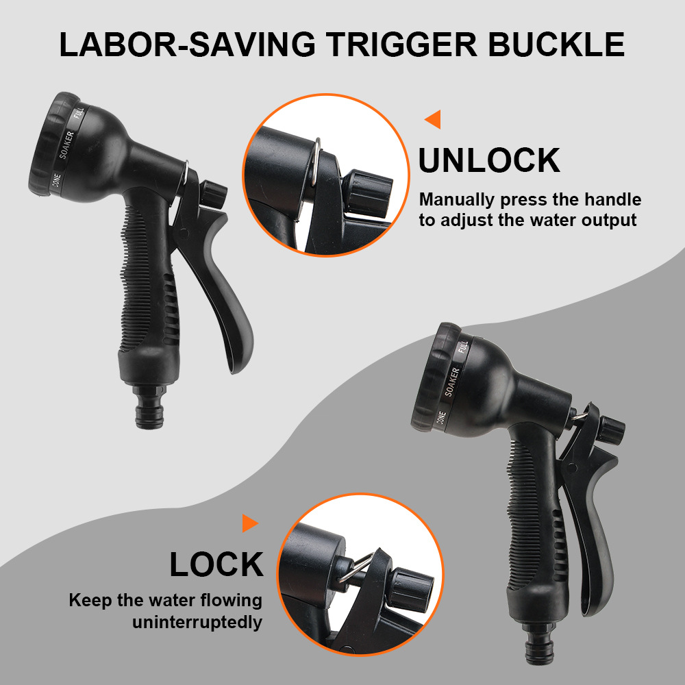 Telescopic Water Hose Kit High Pressure Sprinkler For Garden_voghion.com