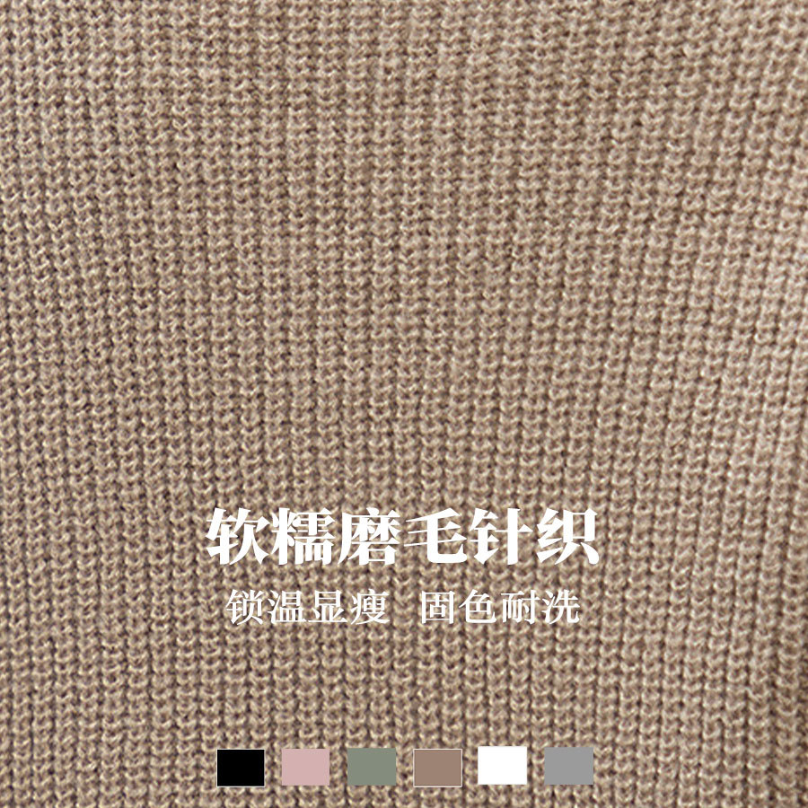 Amazon temperament V-neck pullover long-sleeved sweater cross-border foreign trade women's fashion solid color versatile knitted top for women