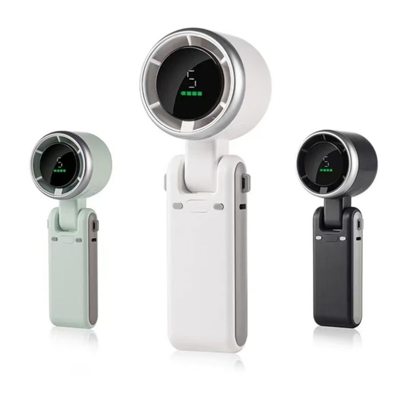 Foreign Trade Hot-Selling Product N607 Foldable Handheld Fan, Turbo High-Speed, Silent, Strong Wind, USB Charging, Neck-Hanging Mini Fan