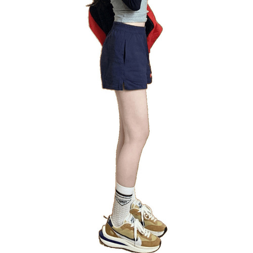 American retro Tibetan casual all-match sweatpants for female students, thin shorts, high-waist slimming pants, hot pants