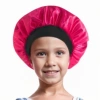 Children's black strap-rose red