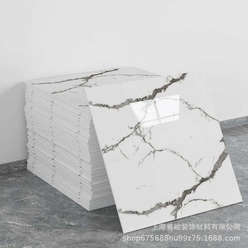 跨境出口批发30*30cm 仿瓷砖大理石纹自粘墙壁纸护墙板铝塑板贴纸|undefined