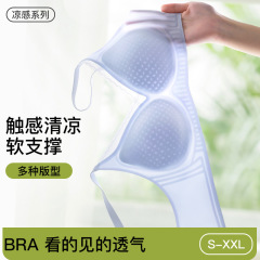 ソフトサポート下着の女性の痕跡のない夏の薄いタイプが集まって垂れ下がり防止の女性のブラジャーのスチールリングの固定の杯のブラジャーがありません。