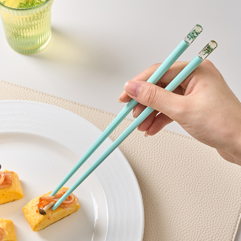 Jiayi Household Alloy Chopsticks, Simple Style, Antibacterial, Mildew-Proof, Accessible Luxury, High Temperature Resistance, Dishwasher and Disinfection Cabinet Chopsticks