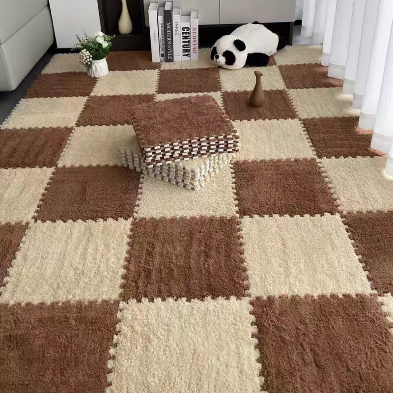 Alfombras de peluche dormitorio sala de estar gruesa almohadilla de arroz terraza mantas de cama balcón ventana flotante cojín cojín doméstico