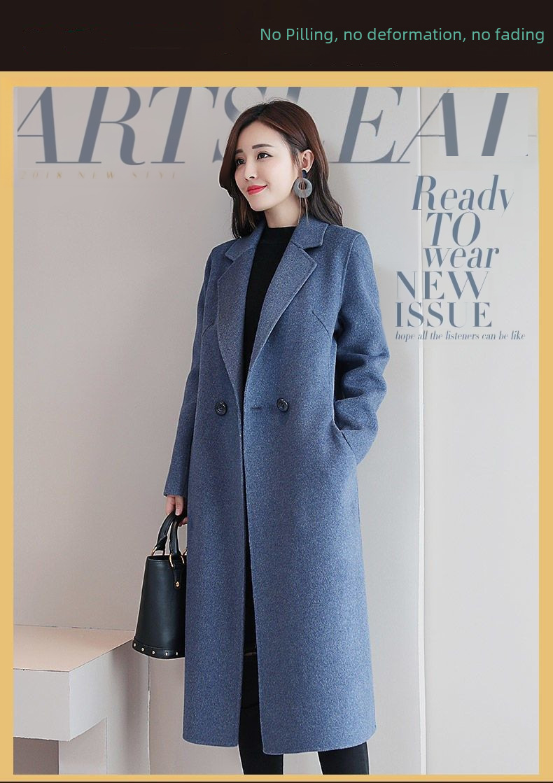 2024 Woolen Coat Coat Women's New Coat Autumn and Winter Mid-length Large Size Woolen Coat Korean Style Loose Woolen Coat Women_voghion.com