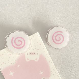 Little Red Book Same Style Ins Style Pink Fish Plate Acrylic Double-Sided Pp Clip Student Handbook Label Test Paper Note Clip