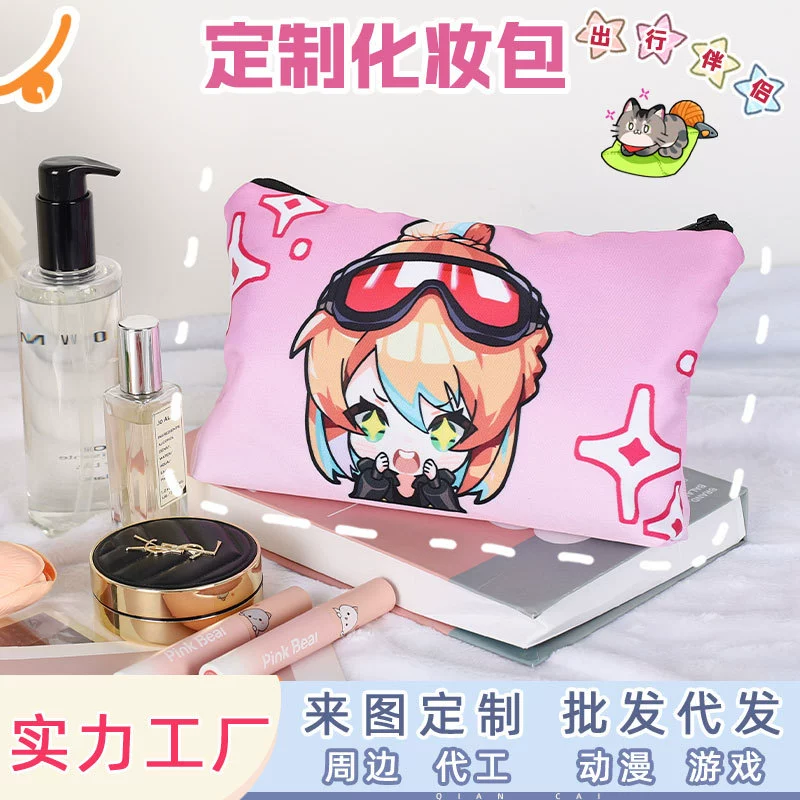Трансграничная портативная косметичка Высокоценная сумка для хранения большой емкости в стиле Instagram, женская сумка с мультяшным анимационным принтом
