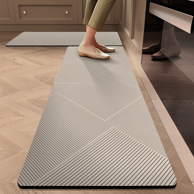 Simple Diatom Mud Household Kitchen Floor Mats Absorb Water and Quick-Drying Floor Mats Bathroom Floor Mats Non-Slip Wear-Resistant Carpet Wholesale