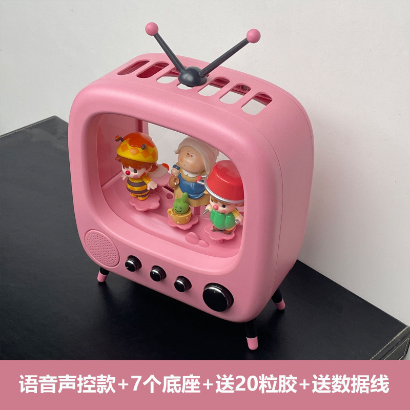 テレビブラインドボックス多機能収納ディスプレイラック収納ボックス防塵収納かわいい人形ボックス透明小型|undefined