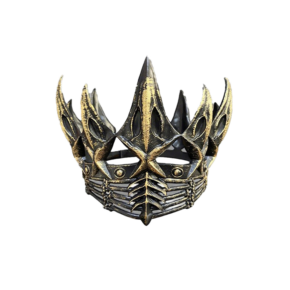 Transfronterizos medieval rey corona Halloween baile de máscaras fiesta disfraz de espectáculo props cosplay cabeza