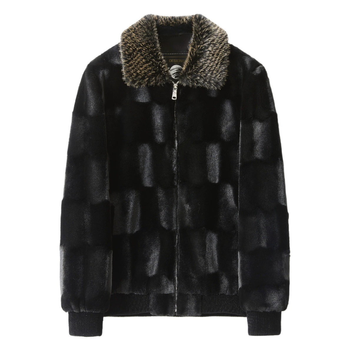 Шуба Haining Мужская норковая шуба из цельной норки с имитацией норки Мужская зимняя Золотая норковая кашемировая шуба производители