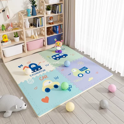 Manufacturer Wholesale Baby Crawling Mat Thickened Baby Crawling Mat Spliced Bedroom Living Room Foam Floor Mat Cartoon (Avtomobil döşəmə paspasları) - car-606010-helical-teeth-a-pack-of-4