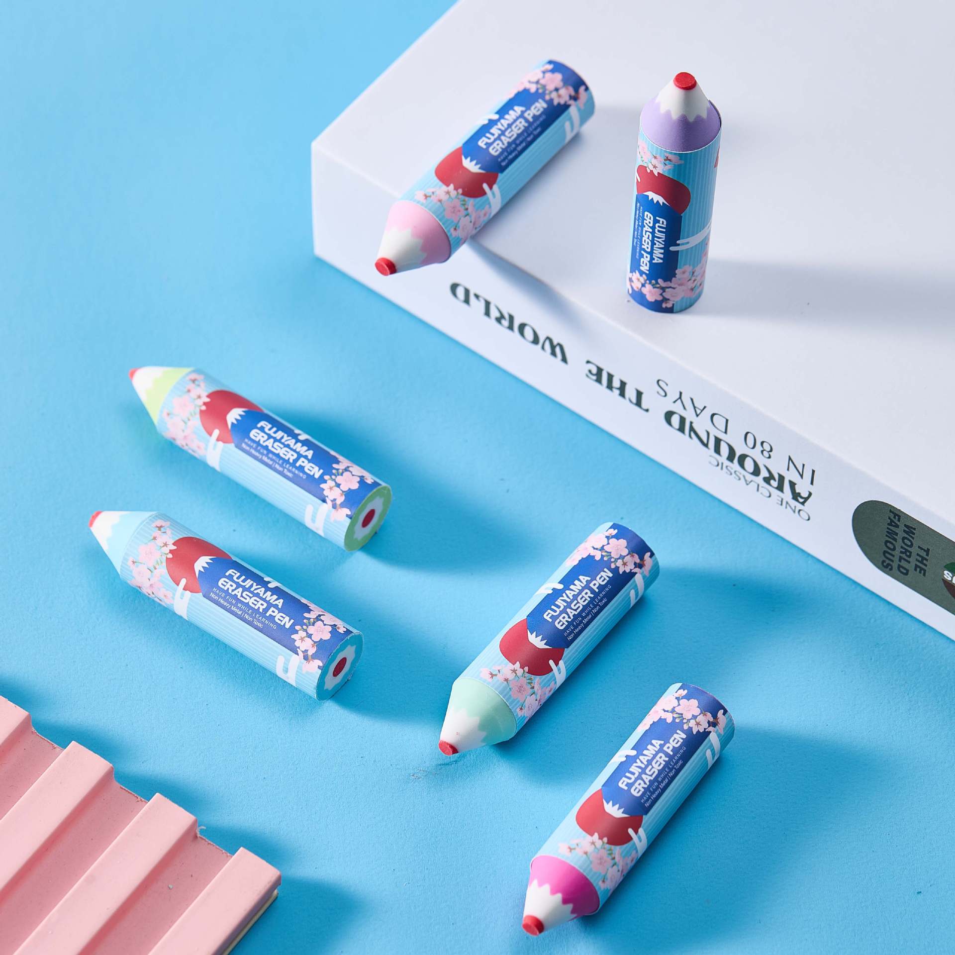 bolígrafo de goma borracha colección de residuos borrar palabras en tiras de dibujo de arte especial para estudiantes super limpio sin dejar marcas