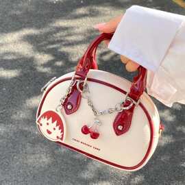 包包女2026新款樱桃小丸子小圆包手提包包女夏季今年流行斜挎包