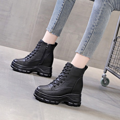 Short boots for women 2023 new autumn new versatile women's shoes with increased height thick sole British style Martin boots thin boots