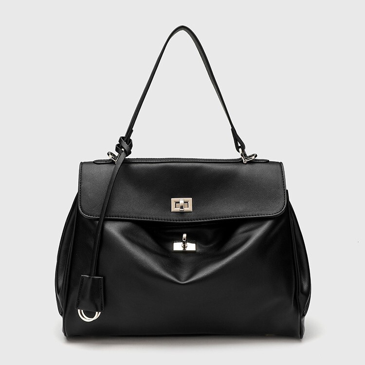 2025 New Style Genuine Leather Texture Large-Capacity Tote Bag High-End Armpit Bag Single Shoulder Crossbody Commuter Kelly Women's Bag