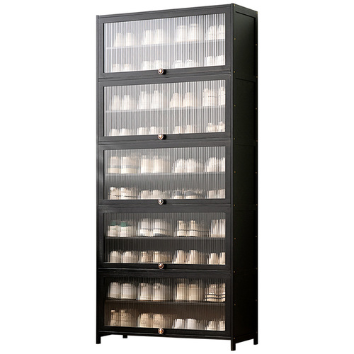 Shoe cabinet doorway household large-capacity shoe rack entry storage artifact space-saving solid wood indoor simple rental house