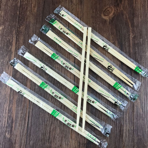 Disposable chopsticks, takeaway packaged chopsticks, bowls and chopsticks, hygienic round bamboo chopsticks, fast food, individually packaged bamboo chopsticks tableware