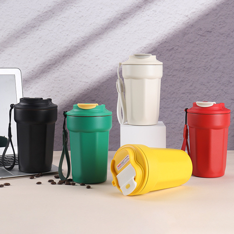Nuevo forro sin costuras taza de café octogonal logotipo personalizado taza de regalo de publicidad 316 taza de aislamiento al vacío de acero inoxidable