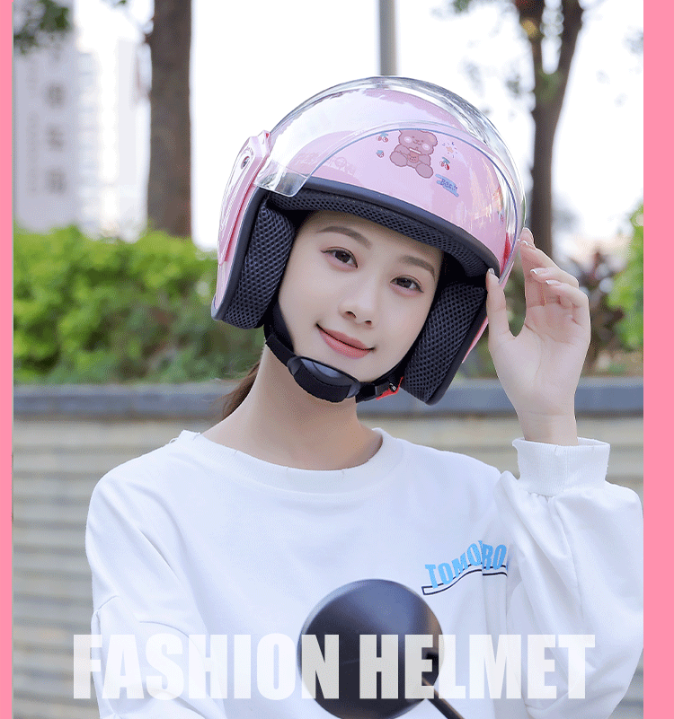 Electric Motorcycle Helmet Winter Warm Anti-fog Safety Helmet