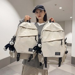 高校生カバンメンズinsキャンパス风大学生カップルファッションレジャー旅行大容量シンプルランドセル