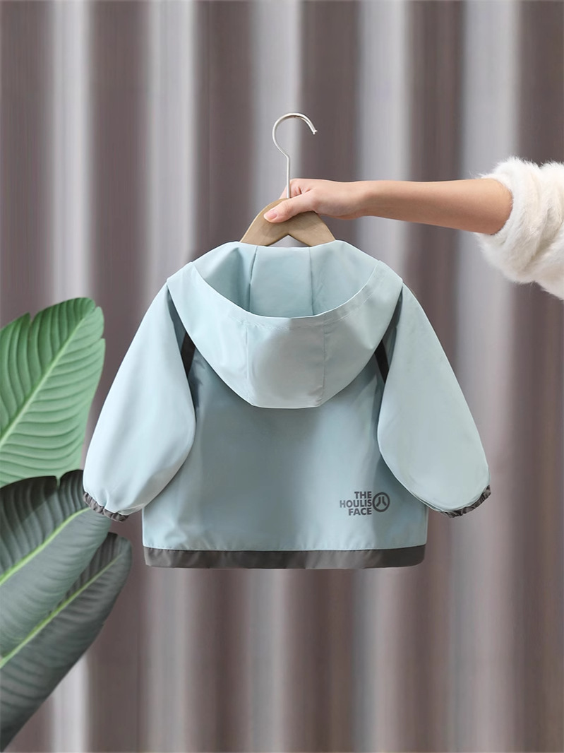 7627 ropa para niños gabardina para niños modelos de primavera y otoño 2025 nueva primavera estilo occidental chaqueta con capucha de moda para niños primavera