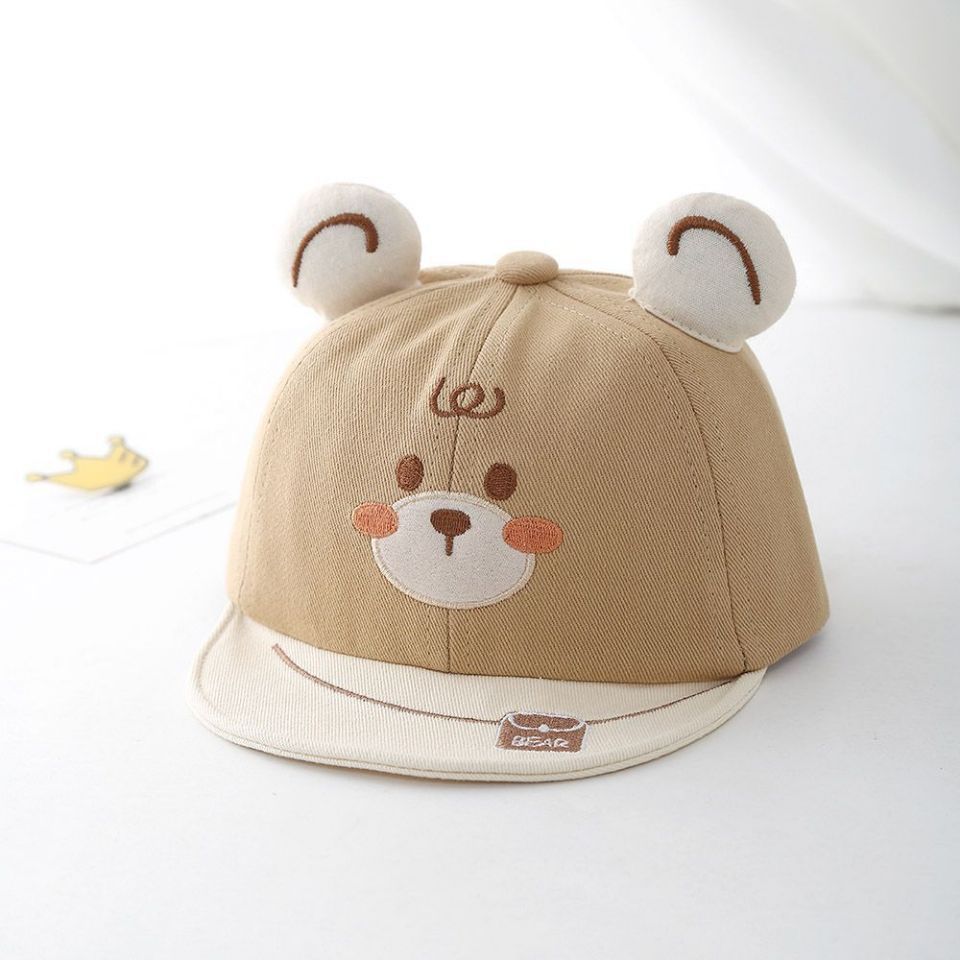 Sombreros para bebés primavera y otoño gorra delgada gorra de pato gorra de béisbol oso pequeño lindo gorra de verano super lindo pequeño mes
