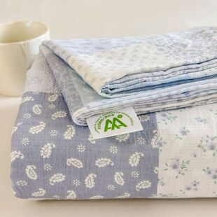 2025a class mother and child spring and summer new class a cloud sense cotton double yarn bed sheet single sheet pillowcase three-piece set wholesale