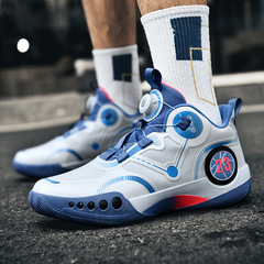 旋轉扣籃球鞋網布面透氣男鞋運動鞋2024新款防滑減震耐磨學生球鞋