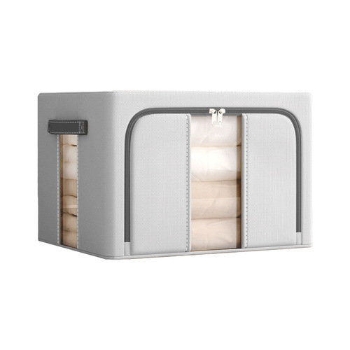 Closet Organizer Box Home Oxford Cloth Steel Frame Foldable Moisture-Proof Wardrobe Storage Box Storage and Organization Gadget