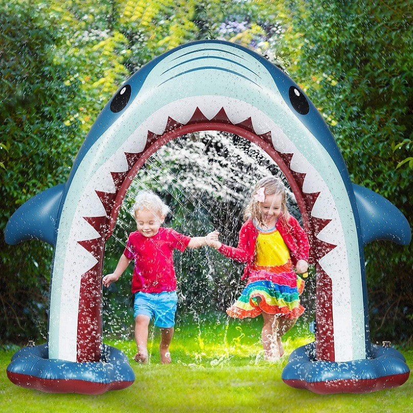 inflatable cartoon travel summer shark PVC play in water