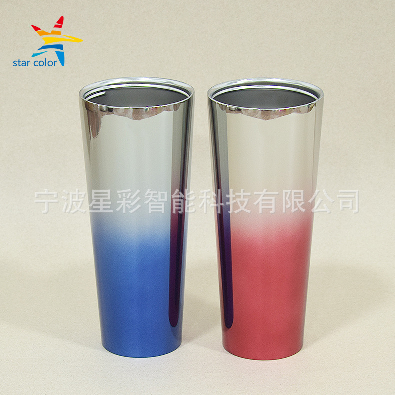 宁波北仑慈溪塑料水杯uv镀膜炫彩uv真空镀膜uv电镀喷涂真空镀厂家