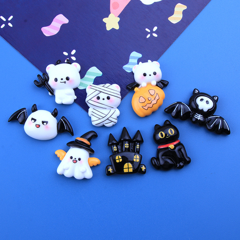髪のひものヘアピンの冷蔵庫はキーホルダーの材料を貼ってアニメの新型のハロウィンの幽霊の装飾品の樹脂の部品を卸売りします。|undefined