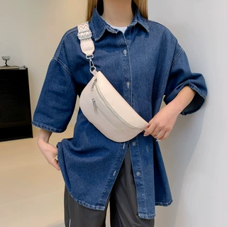 跨境胸包女士新款单肩包时尚百搭大容量马鞍包潮流腰包斜挎包批发