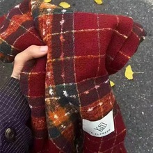 新款满目星河围巾女冬季高级感百搭格子仿羊绒围巾披肩加厚围脖