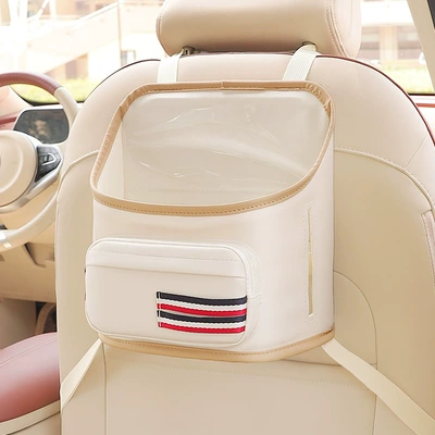 bag car shoes artifact – Car storage bag/box - striped-beige-upgraded-thickeningchair-back-storage-bag