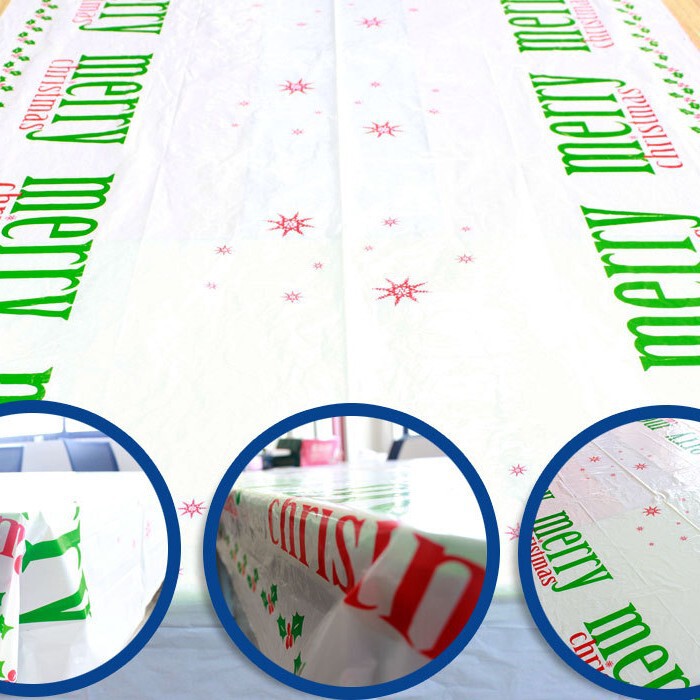 ヨベル宝の新しいクリスマス装飾品アニメpvcクリスマステーブルクロスクリスマス装飾用品テーブルクロス卸売り|undefined