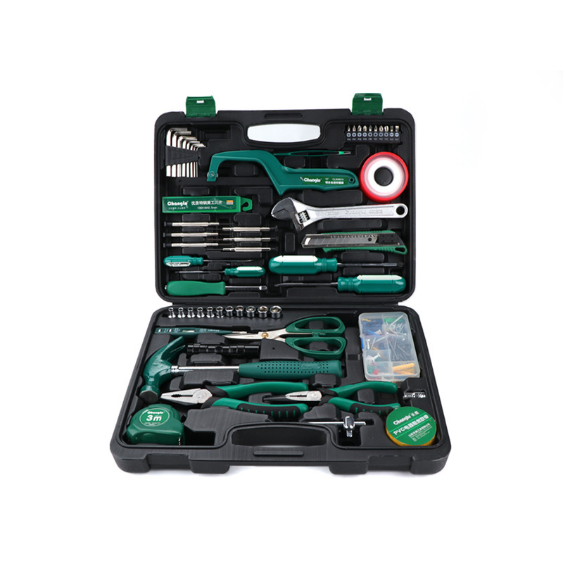 123 piezas de herramientas de hardware de ciervo largo conjunto conjunto de herramientas de carpintería manual doméstica reparación de regalos mayorista