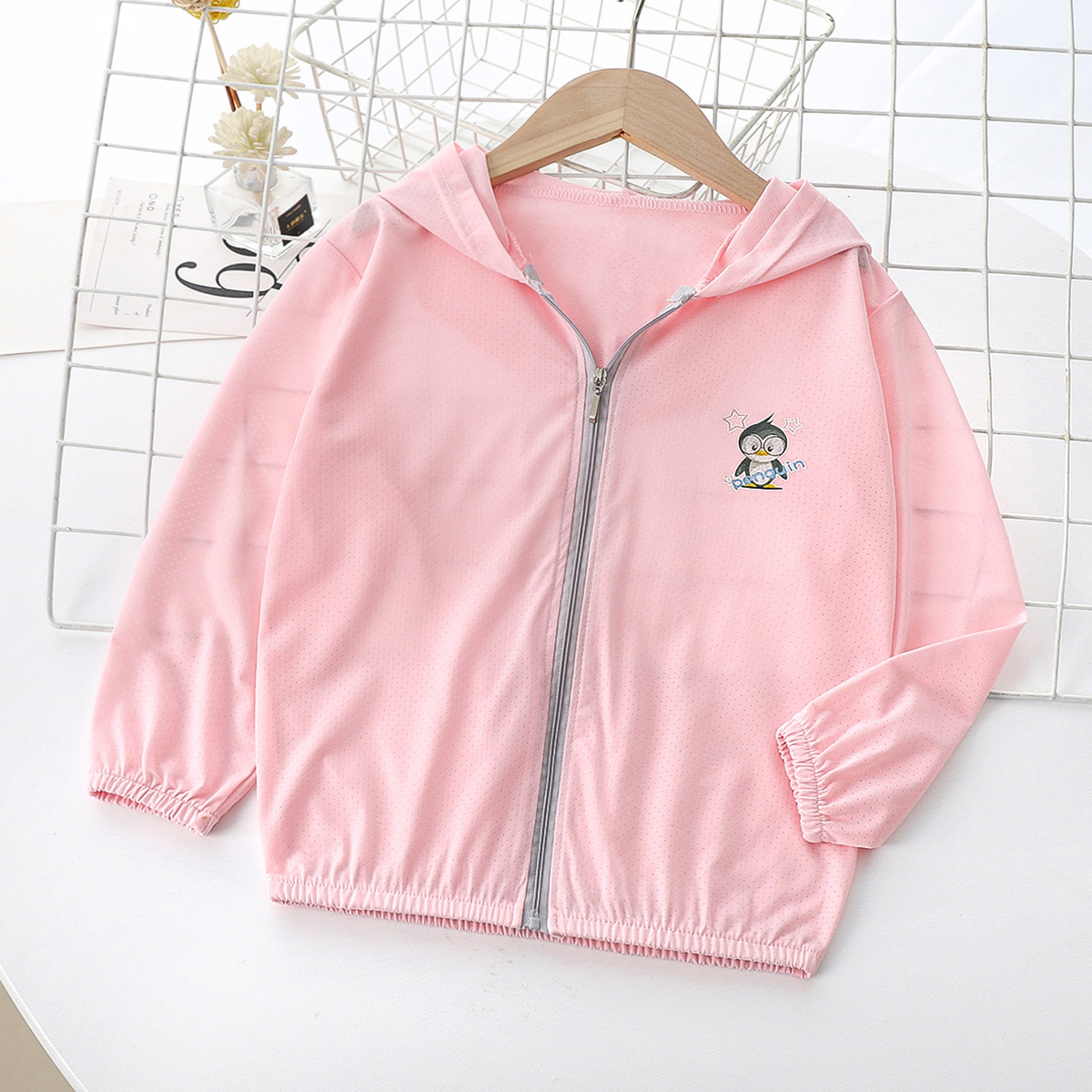 Children's sunscreen clothing summer children's clothing wholesale ice silk sunscreen clothing female baby cardigan coat boy sunscreen clothing breathable