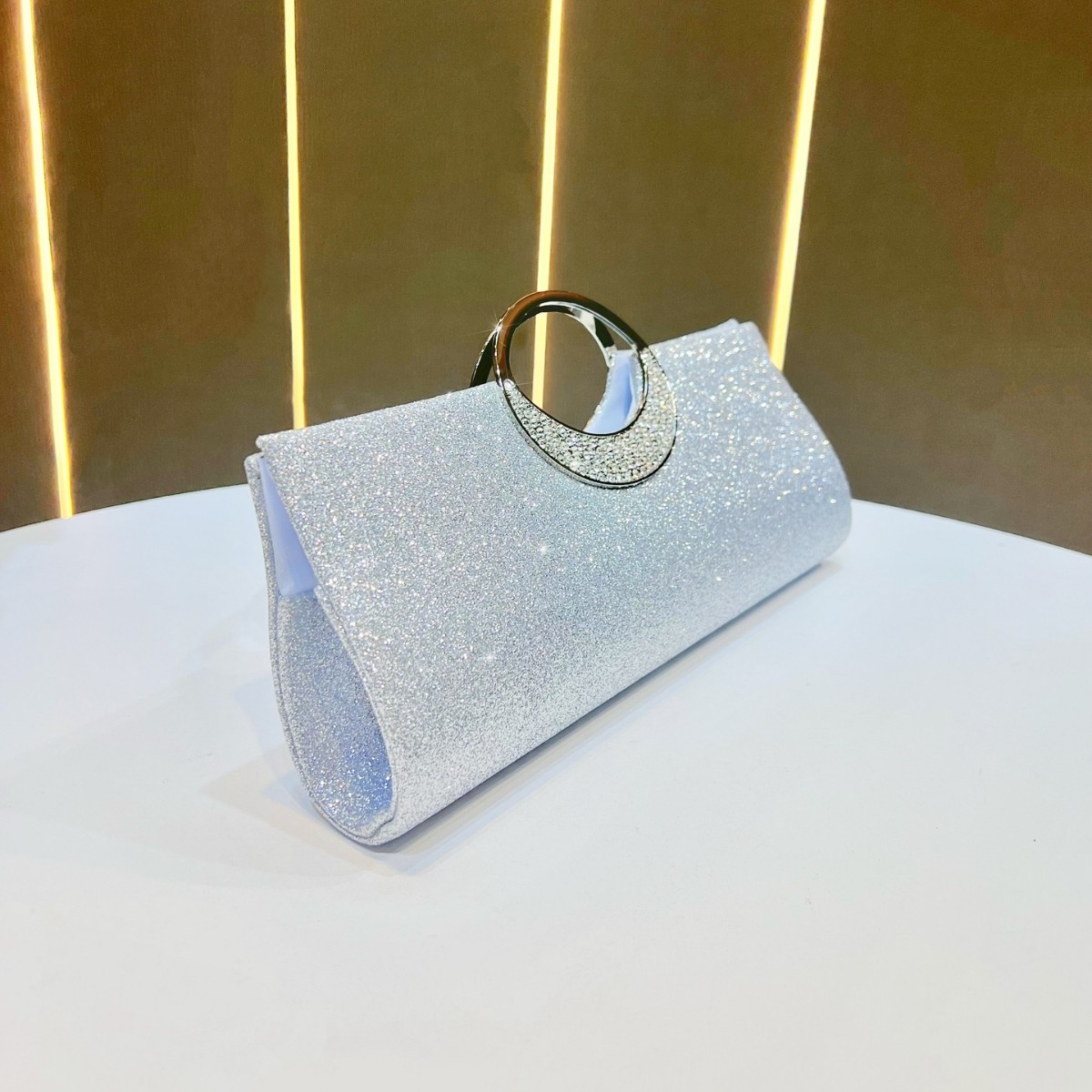 Cross-Border New Evening Bag Sparkling Handbag Versatile Banquet Shoulder Crossbody Bag Luxury Diamond-Encrusted Elegant Clutch - Thumbnail 2