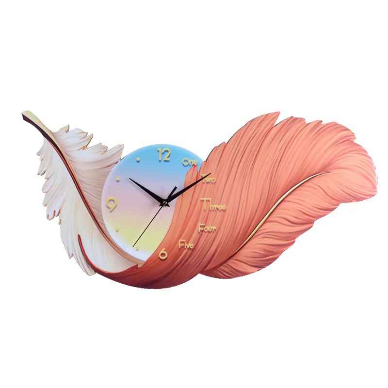 Reloj creativo nórdico lujo ligero reloj de pared de sala de estar decoración de atmósfera pintura de luz nuevo sofá chino pintura de pared de fondo reloj de pared