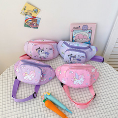Fashionable Girls Small Waist Bag 2023 Cute Print Girls Shoulder Chest Bag Kindergarten Baby Outing Coin Purse Bag