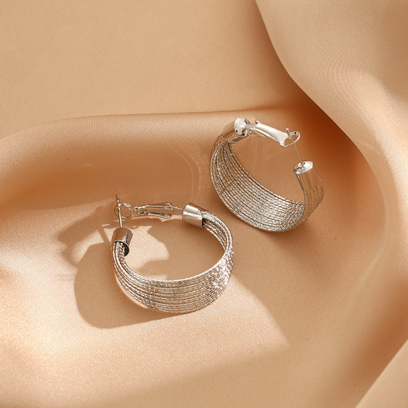 Elegant Multi-layer Open Hoop Earrings For Women Niche Design_voghion.com