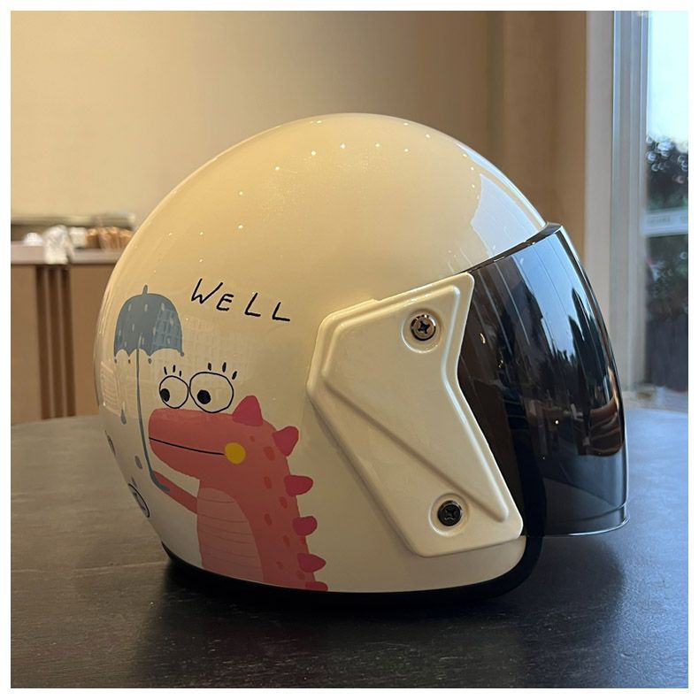 Winter 3C Certified Electric Motorcycle Helmet Cute Scooter Safety Warm
