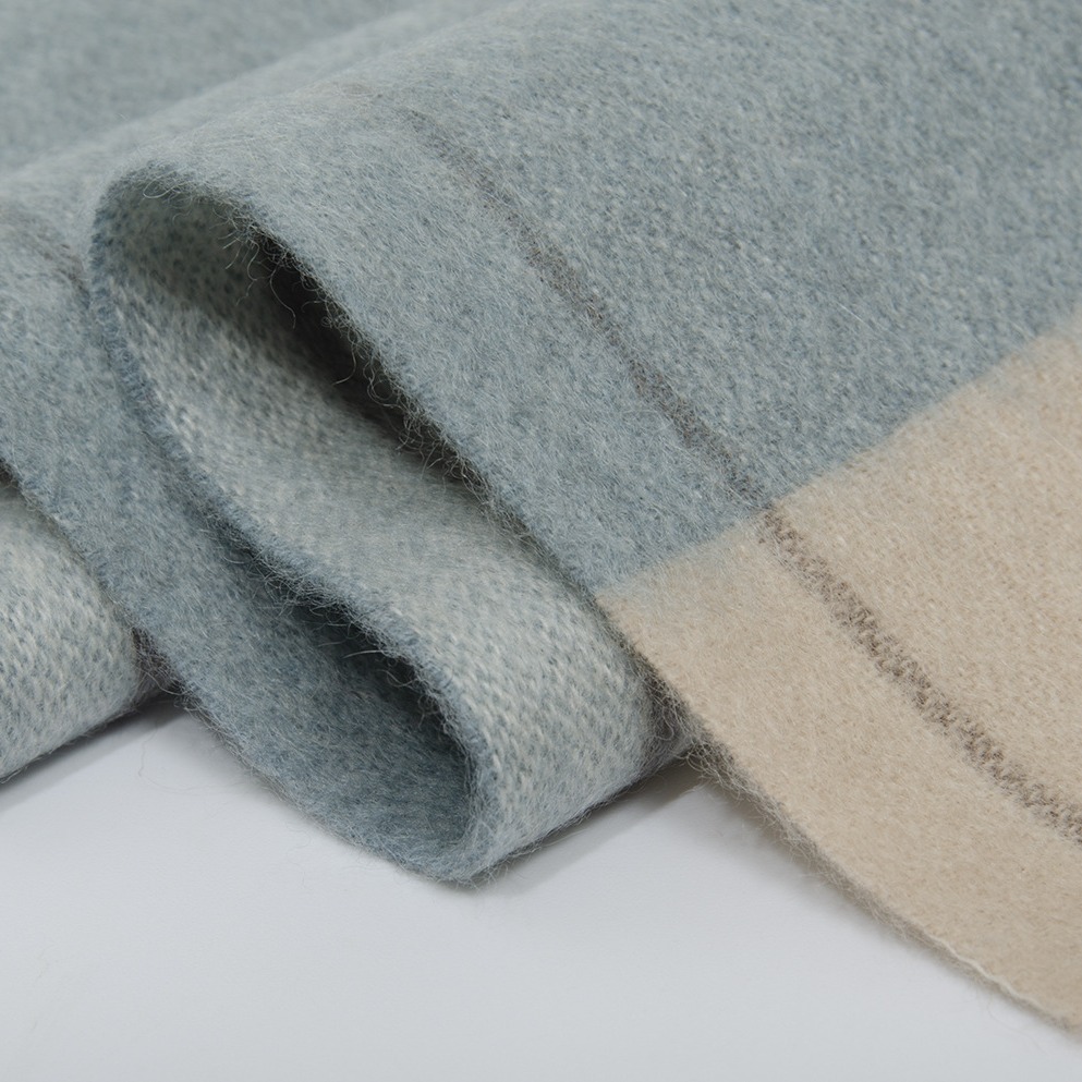 Fábrica de Mongolia interior pelo liso cachemira pura falsa ondulación del agua de doble cara llanura nueva bufanda Otoño e Invierno borla color a juego