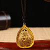 Ancient French glazed pendant flower edge of gold, gold, and Buddha statue, men's and women's queen chain manufacturers, hot selling