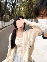 学院风镂空薄款针织开衫女春款2025新款外搭披肩宽松休闲外套上衣