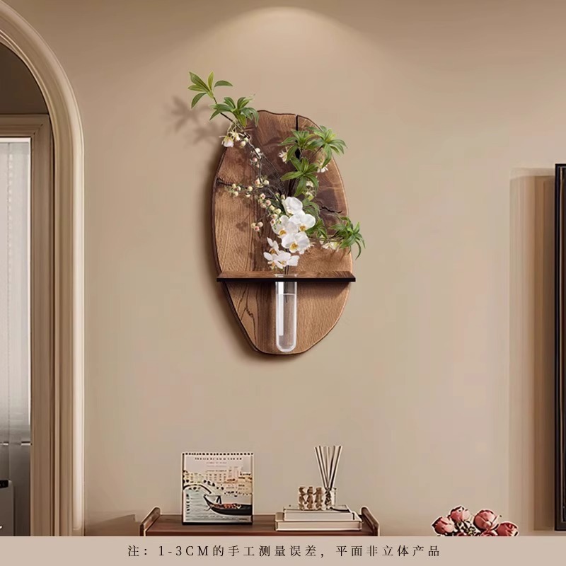 中世スタイルのレストラン装飾絵画、水耕栽培の緑の植物、リビングルームの壁画、玄関絵画、わびさびスタイルのダイニングルームのテーブル壁掛け絵画|undefined