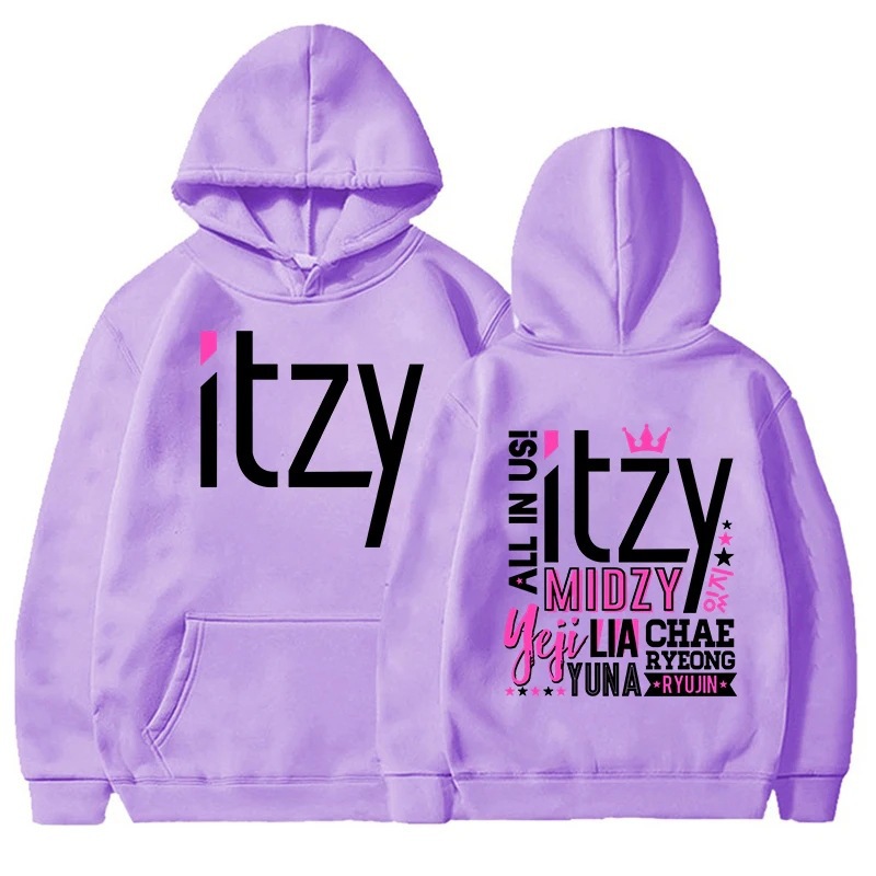 New Fashion Kpop Men Women Hoodies ITZY Printed Sweatshirt A